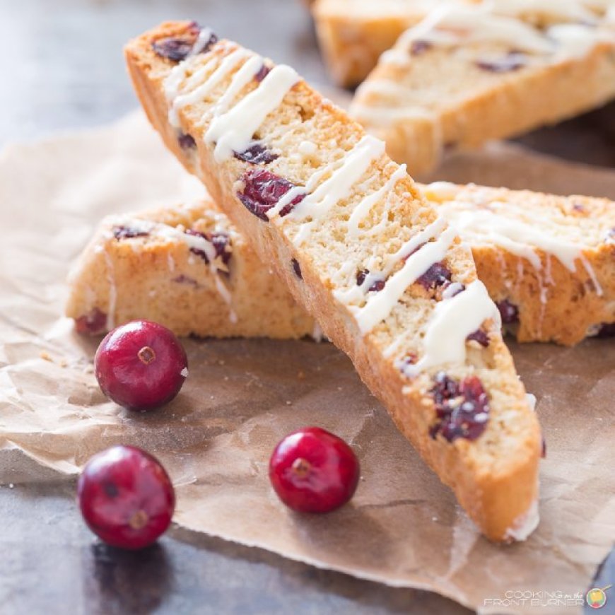 Biscotti cranberry dan white chocolate