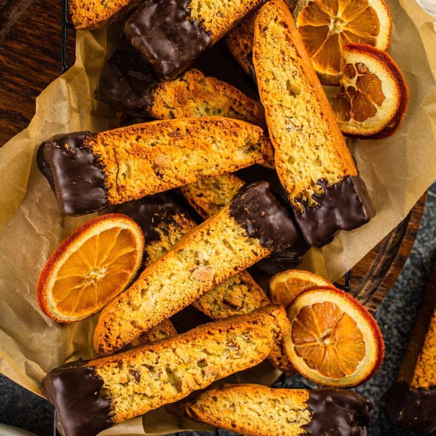 Biscotti orange dan cokelat