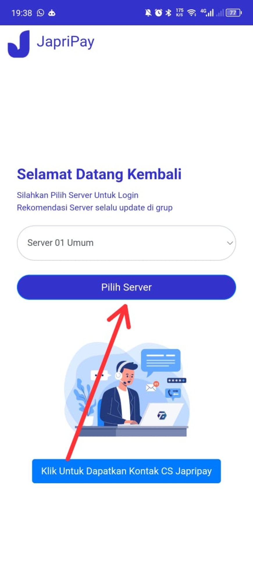 Cara Reset Pin/Password di Aplikasi Japripay