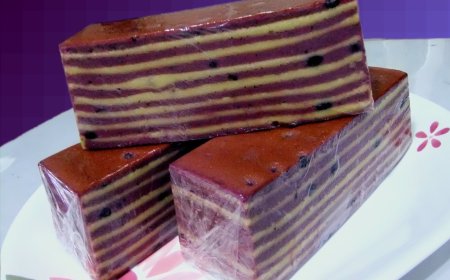 Kue Lapis Keju Blueberry
