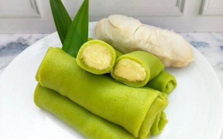 Kue Dadar Gulung Durian Medan