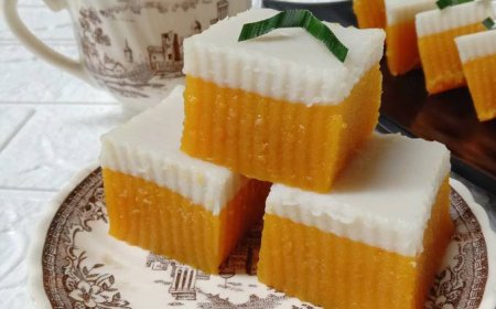 Kue Talam Labu Kuning Keju