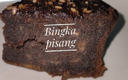 Bingka Pisang Cokelat