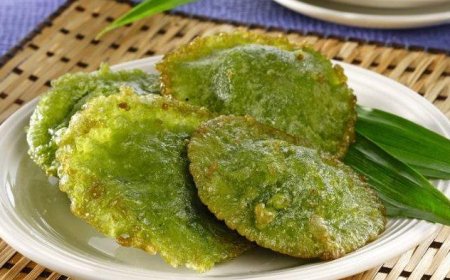 Kue cucur kacang hijau cokelat