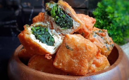 Tahu Goreng Isi Bayam