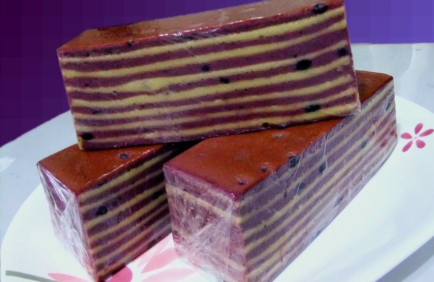 Kue Lapis Keju Blueberry