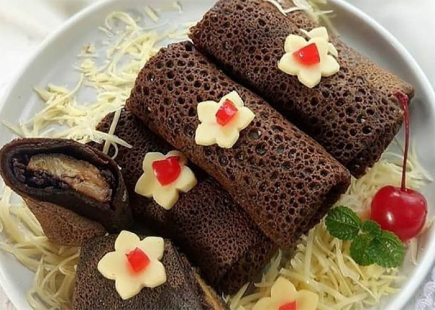 Kue Dadar Gulung Cokelat Keju