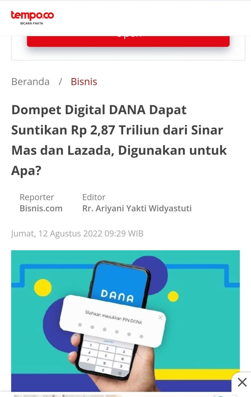 ⁉️ Mengapa Aplikasi Dana dan Link Aja cepat berstatus e-Wallet?