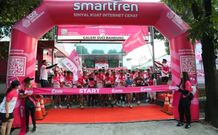 Meriah! Ratusan Warga Bandung Berpartisipasi di Smartfren Fun Run 2024