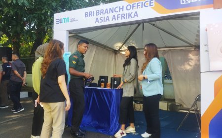 Booth BRI Hadir di Acara Pangan Murah Dinas Sejarah TNI AD