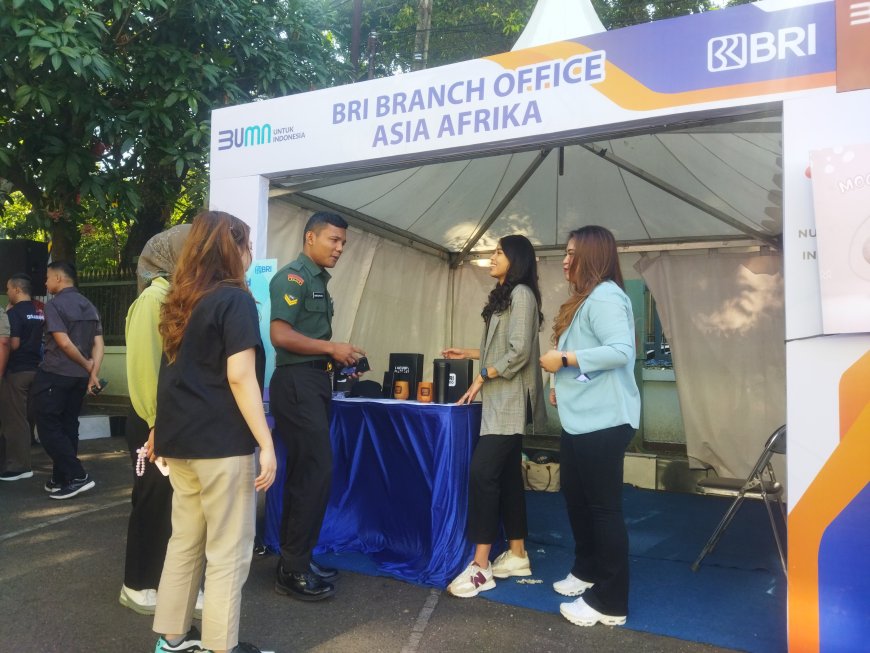 Booth BRI Hadir di Acara Pangan Murah Dinas Sejarah TNI AD