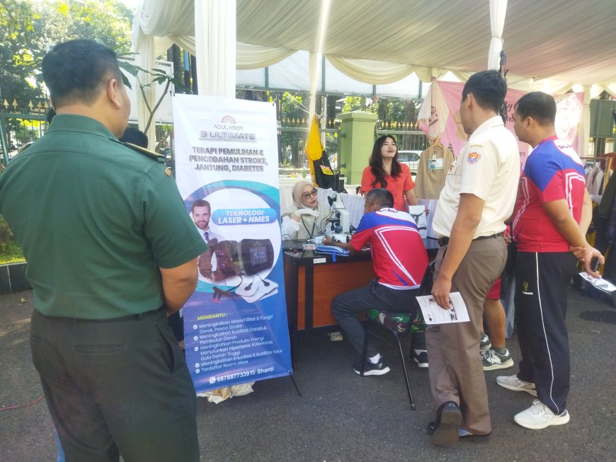 Booth DR. LASER SUPREME Hadir di Acara Pangan Murah Dinas Sejarah TNI AD