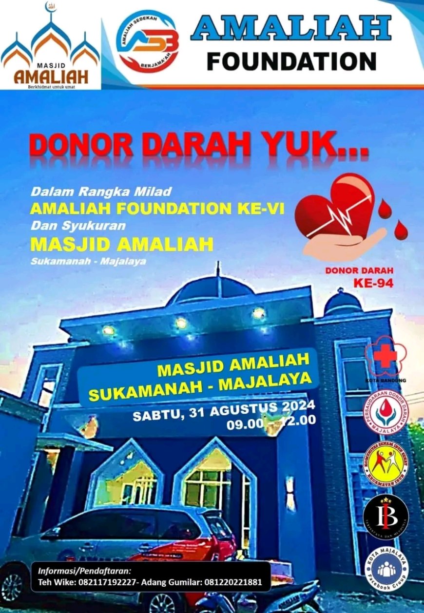 Amaliah Foundation : Donor Darah Yuk!