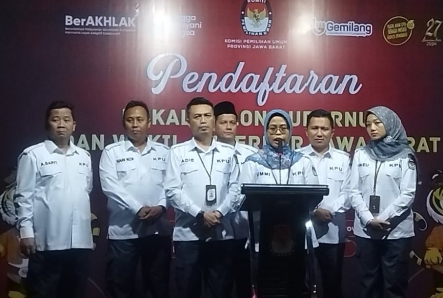 Jeje-Ronal, Pasangan Terakhir yang Mendaftar ke KPU Jabar