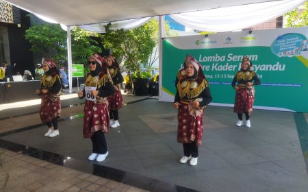 Kader Posyandu Sumatera Barat Juara 1 Lomba Senam