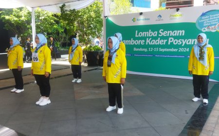 Kader Posyandu Kalimantan Selatan Ikuti Lomba Senam
