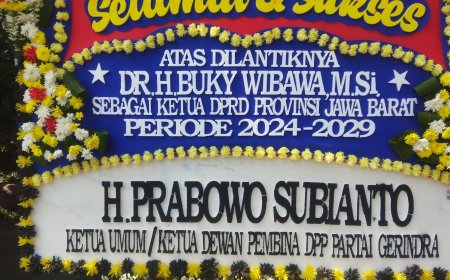 H. Prabowo Subianto Kirim Karangan Bunga Selamat & Sukses