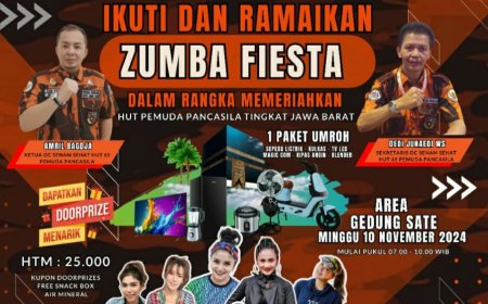 Ikuti & Ramaikan Zumba Fiesta 2024 Dalam Rangka HUT PP Ke 65 Tahun