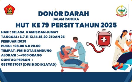 HUT PERSIT ke-79 : Yuk Donor Darah !...