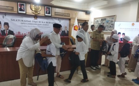 Gerindra Jabar Gelar Bukber & Santunan Anak Yatim