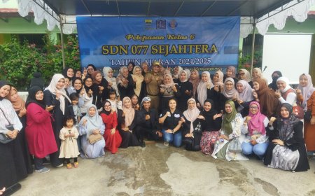 Wakil Walikota Hadiri Tasyakur Binikmat atas Lulusnya Siswa Kelas 6 SDN 077 Sejahtera Tahun 2024/2025