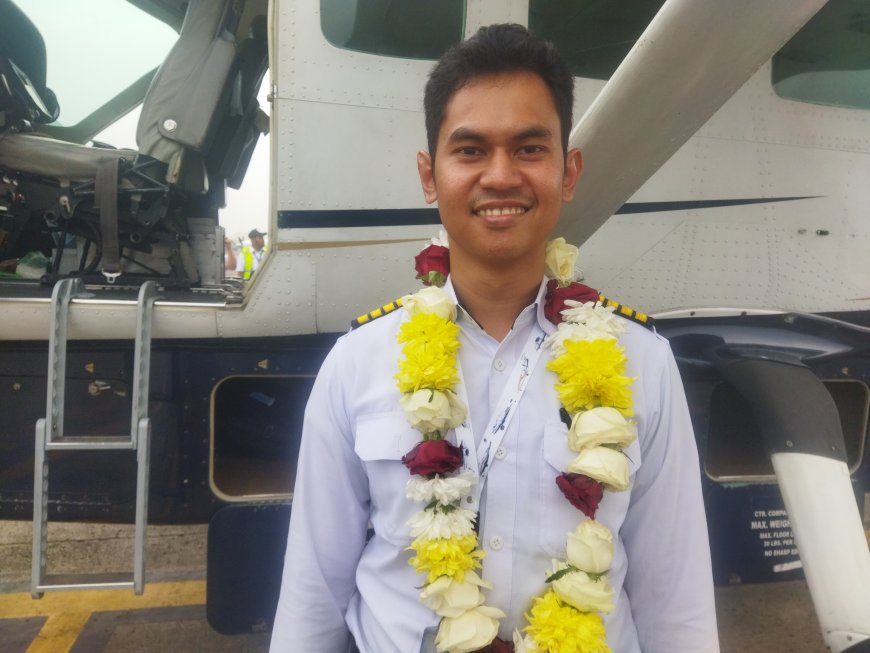 Penerbangan Perdana Susi Air Rute Yogyakarta-Bandung, Capt. Fauzan Terbangkan Pesawat & Disambut Meriah