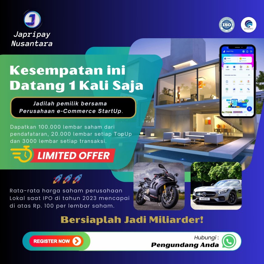 Total Saham Nonpublik PT. Japri Pay Nusantara dan Rincian Pemiliknya