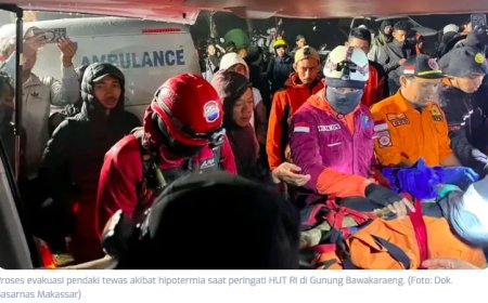 Tragedi di Bawakaraeng: 52 Pendaki Dievakuasi, 1 Meninggal Saat Rayakan HUT RI