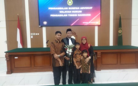 Teddy Rinaldi Saputra, SH Resmi Diambil Sumpah Jadi Advokat di PT Bandung