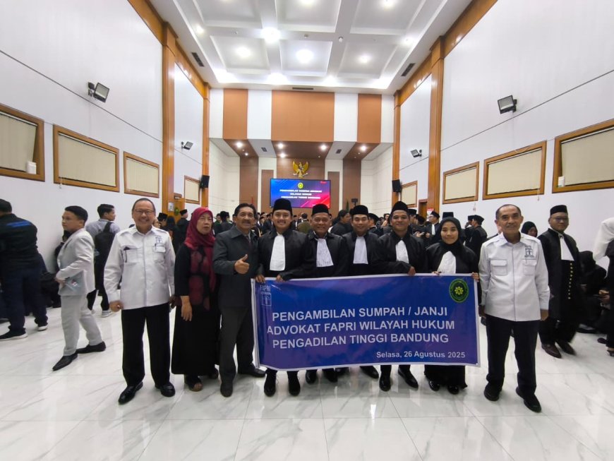 FAPRI Ikut Serta dalam Acara Penyumpahan Advokat di PT Bandung