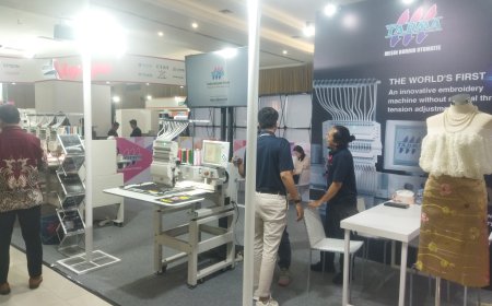 TAJIMA Hadir di IAPE 2025 Bandung, Tampilkan Teknologi Bordir Otomatis Terbaru